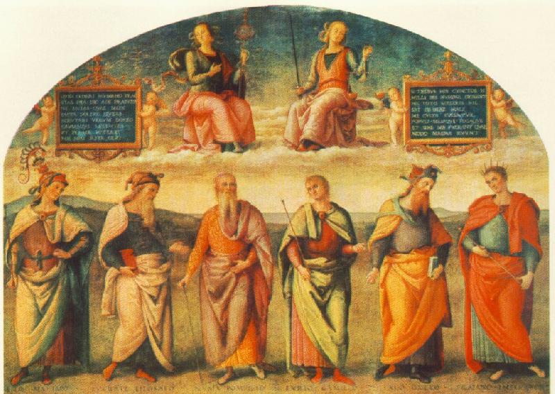  Prudence and Justice with Six Antique Wisemen